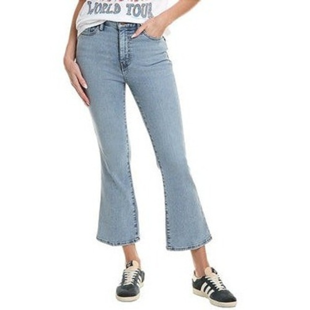 FRAME Le Crop Mini Boot Jeans Adagio  Light Wash Blue Stretch Denim 30‎